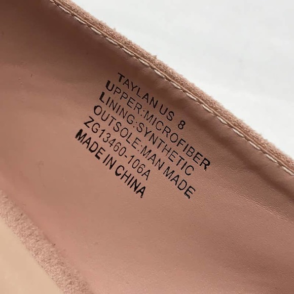 No Parking Women's Taylan Ballet Flats 8 Suede Leatherette Pointy Toe Slip On - Picture 5 of 5